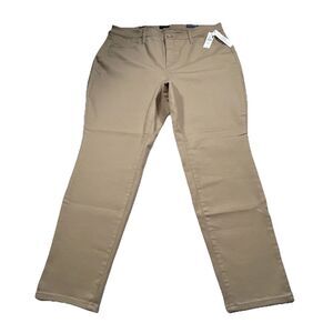 TALBOTS Tan High Waist Skinny Leg Jegging Jeans Ankle Slimming Size 16WP NWT $99